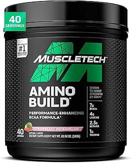 BCAA Amino Acids + Electrolyte Powder | 7g of BCAAs + Electrolytes Support | Build Lean Muscle & Boost Endurance | Strawberry Watermelon | 593 grams | 40 servings