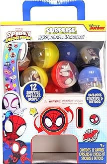 Tara Toys Spidey and His Amazing Friends Surprise Vending Machine Activity, 25-Pieces, Stickers, Temporary Tattoos, Kids for Ages 3 Up