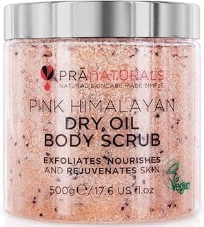 PraNaturals Pink Himalayan Salt Body Scrub 500g, Naturally Rich in Nourishing Minerals & Vitamins, Removes Dead Skin Cells, Rejuvenates Skin, For All Skin Types, Delicately Scented with Natural Oils