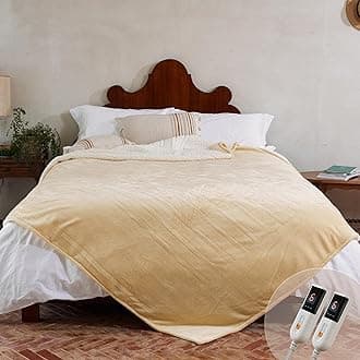 GOTCOZY Heated Blanket for King Size Bed, Electric Blanket with Double Driver, 6 Heating Levels and 10 Hours Auto Shut-off, ETL Certified (100.6" x 90" Yellow)