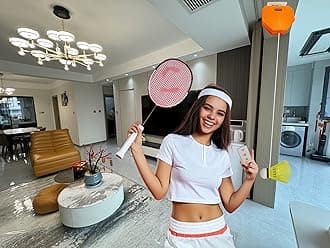 Rebound Badminton Trainer,Self Training Badminton,Automatic,Remote Control Height Adjust,5Pcs