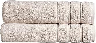 Christy Antalya Large Bath Sheets | Set of 2 | 100% Turkish Cotton | 600GSM | Soft Plush Luxury Bath Towels | 90cm x 150cm | Quick Dry | Pumice Beige