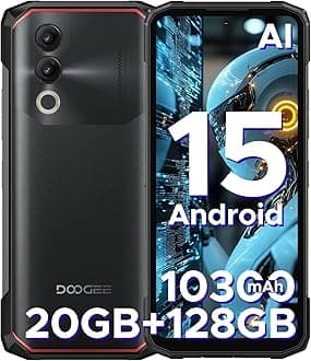 DOOGEE Blade 20 Rugged Smartphone,10300mAh/18W,20GB+128GB/TF 2TB Octa Core Rugged Phone,6.6" HD+ Gaming Phones,16MP Camera,IP68/IP69K Waterproof Phone,Triple Slot/NFC/Face ID/GPS Android 15
