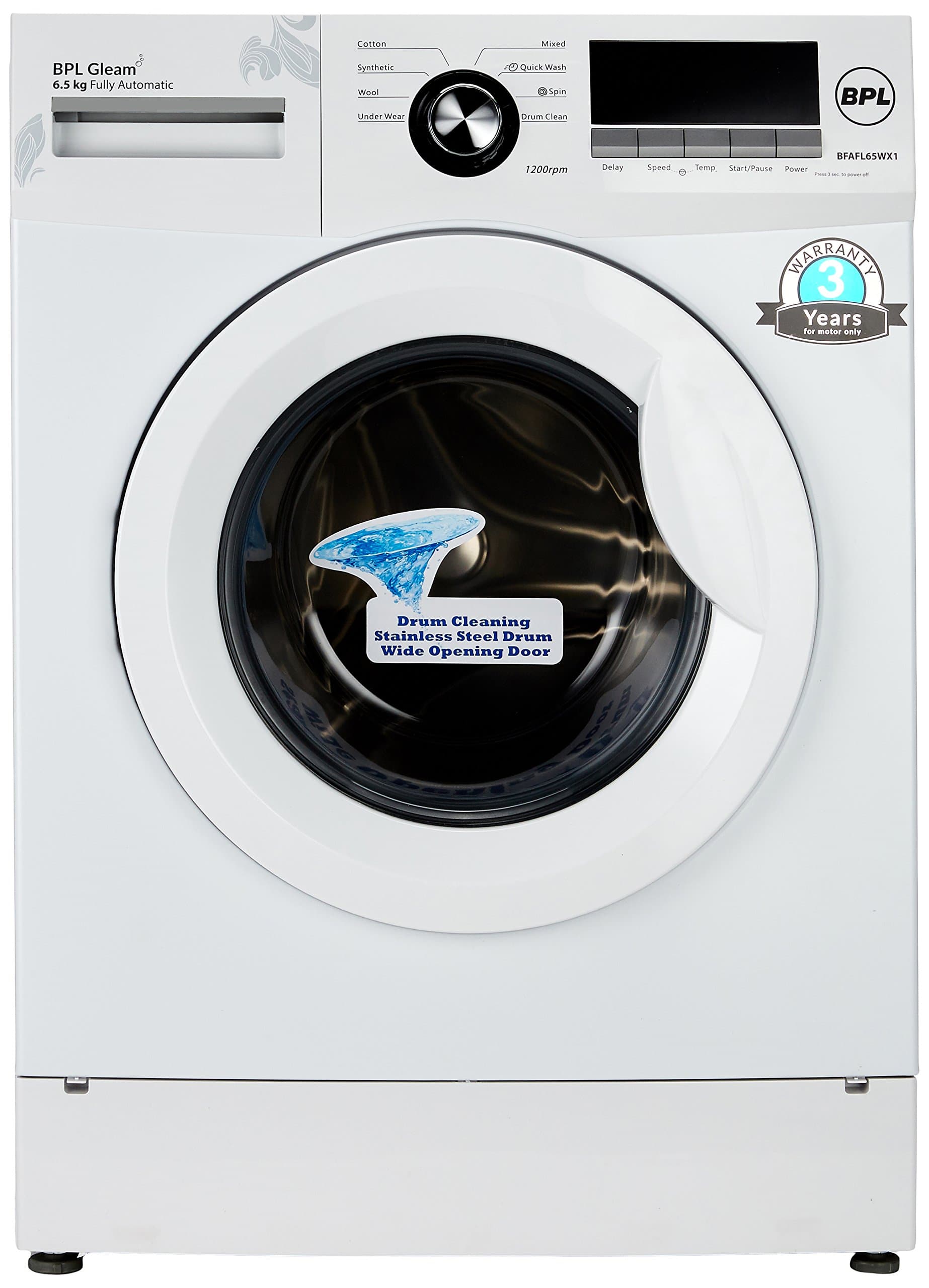 BPL 6.5 kg Fully-Automatic Front Loading Washing Machine (BFAFL65WX1, White, Inbuilt Heater)