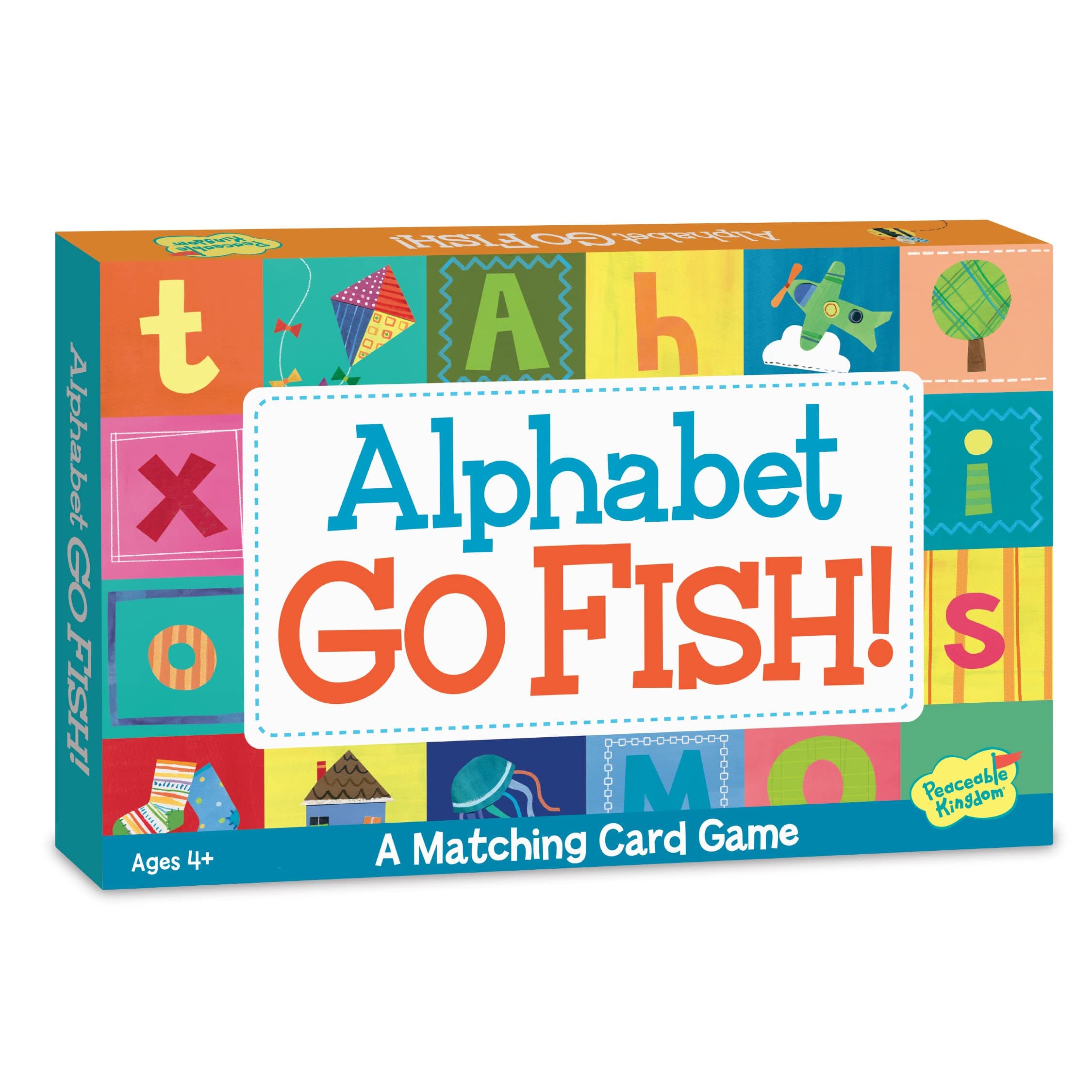 Peaceable Kingdom Alphabet Go Fish Letter Matching Card Game with 52 Oversized Cards Card Games for Kids Ages 4+ 2 to 6 Players