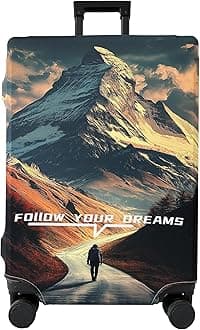 Luggage Cover Washable Suitcase Cover Suitcase Protector Anti-scratch Fits 22-24 Inch Luggage (Dreams, M)