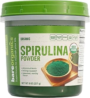 BareOrganics Spirulina Powder, 8oz
