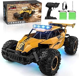 Bluejay Remote Control Car, RC Car, Double-Sided 360 Rotating Flip 4WD 2.4GHz Stunt Car with Headlights, Rechargeable Batteries, Electric Racing Toy Car for Boys/Girls, Birthday/Xmas - Orange