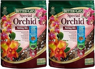 Special Orchid Mix - Premium Grade Orchid Bark Potting Mix for Potting,Repotting,Enhanced Drainage,Air Flow & Root Ventilation,for Phalaenopsis,Cattleyas,Dendrobiums,8 Quarts,(Pack of 2)