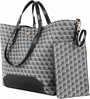 PS PETITE SIMONELarge Tote Bags for Women Designer Handbags Big Purses Leather Tote Bag for Work Travel