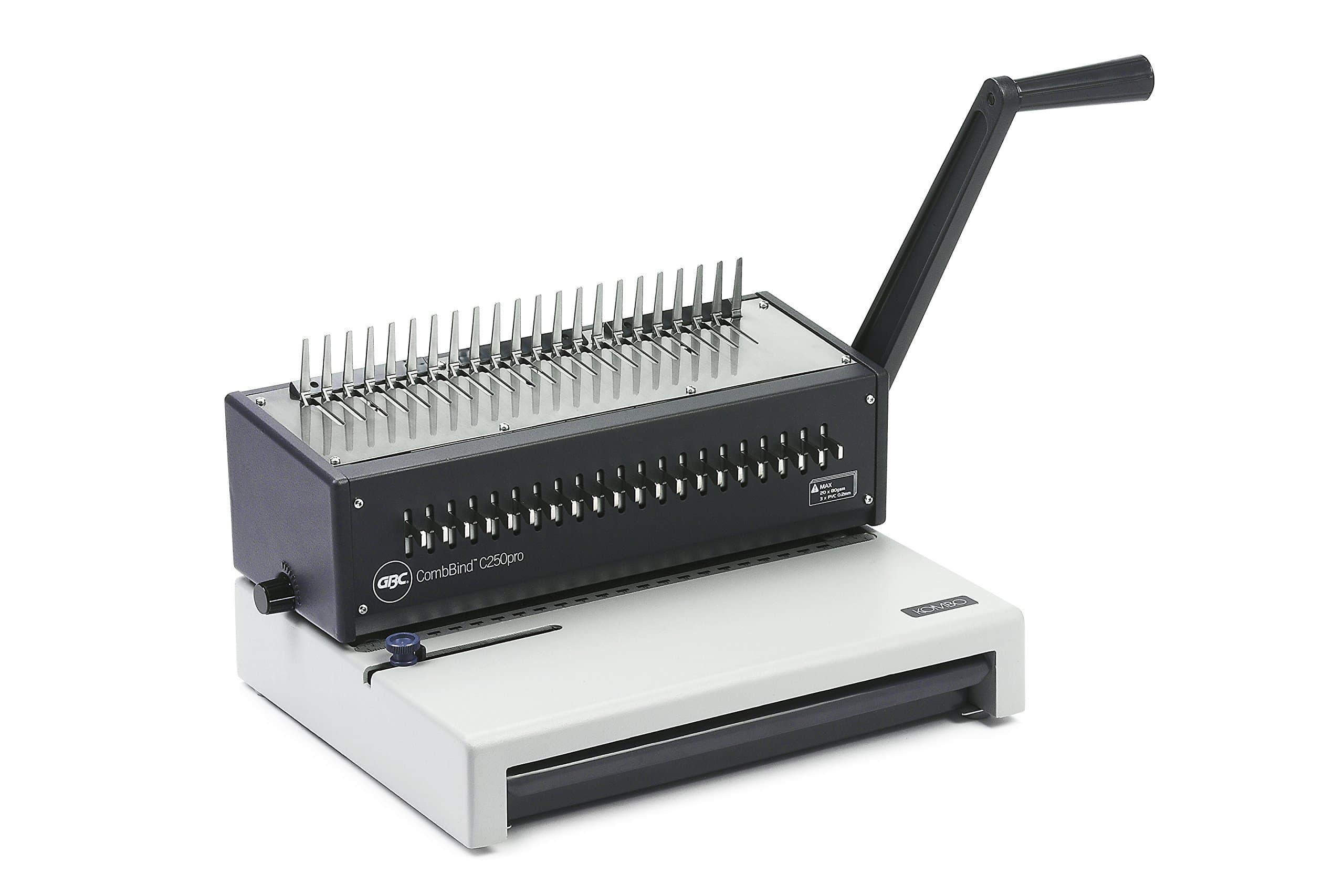 GBC CombBind C250 Pro Binding Machine, 20 Sheet Punch Capacity, 450 Sheet Binding Capacity, A4, Black - IB271403