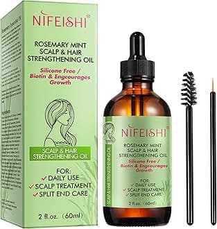 BieyocRosemary Essential Oil for Hair Growth, Hair & Skin Care - Strengthens Hair, Stimulates Growth, 2.02 Fl Oz