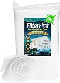 Premium True Dual Density Filter Roll - 18 by 72 by .75 - Aquarium Bonded Prefilter Media Pad Dye-Free - Custom Made In USA For Aquatic Experts