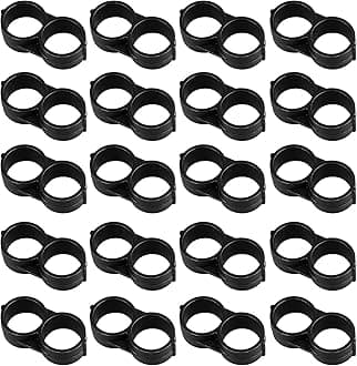 JAYEE 20 Pack Drip Irrigation 1/2" Drip Tubing End Closure Stop End Cap Plugs Fitting Kit 17mm for Garden Greenhouse Patio and Lawn Agricultural Watering Applications