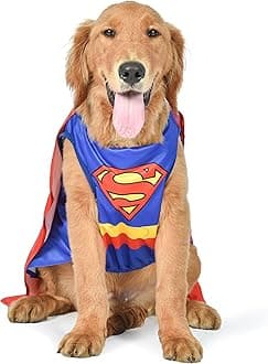 DC Comics Superhero Superman Halloween Dog Costume - X-Small - | Superhero Halloween Costumes for Dogs, Funny Dog Costumes | Officially Licensed Dog Halloween Costume