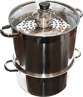 Uzbek 5 Level 20 Qt 18/10 Stainless Steel Steamer Warmer Cooker Mantovarka Manti