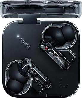 Nothing Ear (3) Noise Cancelling Earbuds Wireless Earbuds Bluetooth 5.4 Super Mic 45dB ANC High Resolution 6 Mic 12mm Dynamic Driver Sports for iPhone/Android (Black)