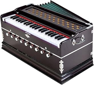 Best Harmonium 9 Stopper, Chudidaar Bellow, 42 Key, Two Reed, Bass-Male, Kapler, Harmonium With Cover