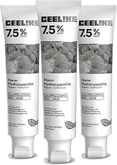 7.5% Hydroxyapatite Toothpaste – Strengthens Enamel, Protects Gums & Freshens Breath – Fluoride-Free, Ideal for Sensitive Teeth, 120g (3)