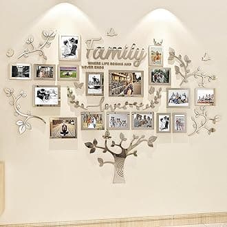 DIY Wall Decor Living Room Family Tree Wall Decor Sticker 3D Picture Frames Collage Wall Decor Living Room Decor
