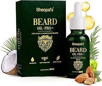Sheopals Beard & Hair Growth Oil for Men | Rosemary & Kalonji Infused | Boosts Beard Density & Hair Thickness Promotes Thicker, Healthier Beard Growth | Ayurvedic, Non-Sticky & Natural Formula – 50 ml