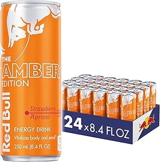 Energy Drink, Amber Edition Strawberry Apricot, 8.4 fl oz (24 Pack)