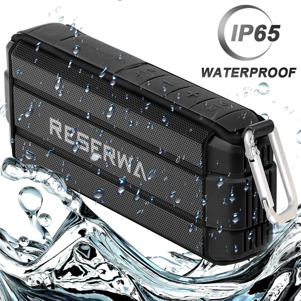 Reserwa Bluetooth Speakers with TWS Pairing Function Full-range Speakers Enhanced Bass V4.2 IP65 Waterproof Wireless Speakers Built-in Mic Portable Speaker for Outdoor Home Shower Beach