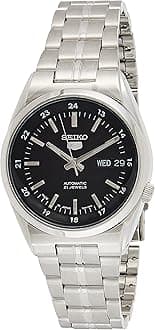 SEIKO Men's Watch SNK567J1 Silver Black