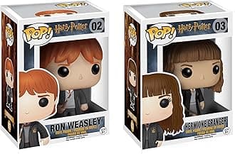 FunkoPop! Movies: Harry Potter 2-Pack – Ron Weasley (#02) & Hermione Granger (#03) Collectible Vinyl Figures