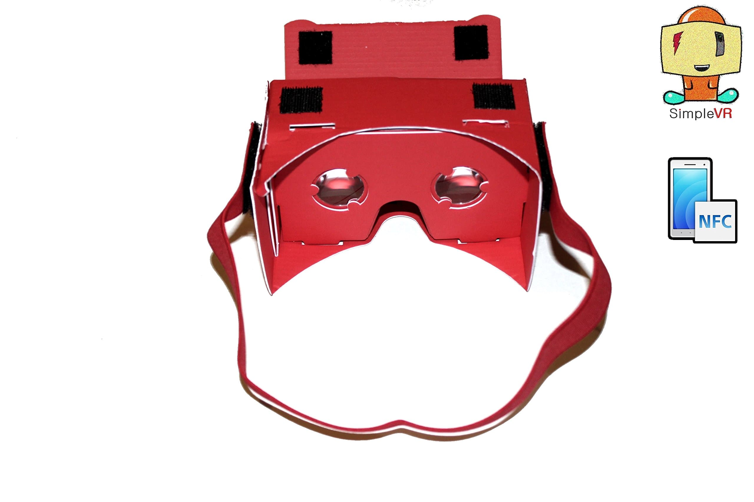 SimpleVR Google Cardboard Kit Clone with NFC Tag and Elasticized Band Easy Assembly Instructions