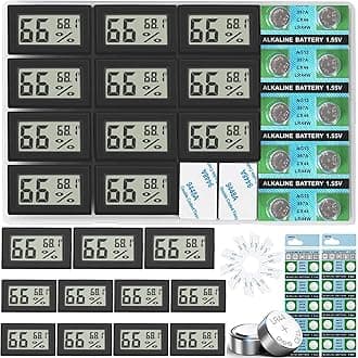 Vaikby Indoor Thermometer Hygrometer-(Black)