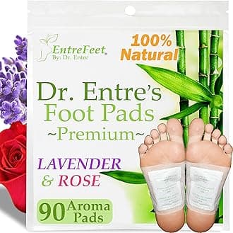 Dr. Entre's Detox Foot Patches: All Natural Detox Foot Pads to Remove Body Toxins, Pain Relief, Sleep Aid | Deep Cleansing Foot Detox Patches, 90 Pack