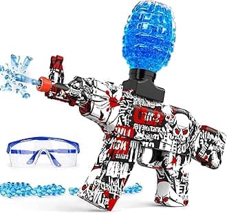 AnstoyElectric Gel Ball Blaster, High-Speed Gelfire Blaster for Orbeez with Eyewear, Splatter Ball Toys for Outdoor Shooting Game Party Gift Ages 14 & Up, Red Sentinel