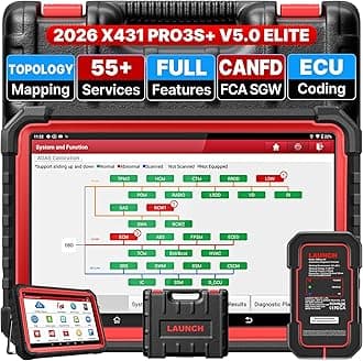 X431 PRO3S+ V5.0,2026 Upgrade All-in-One Bidirectional Scan Tool,HD Trucks Scan,Topology Map,ECU Code,55+ Service,Full System,CANFD&DOIP,DBSCar VII VCI 2-Year Update