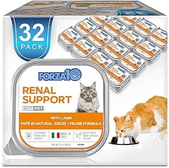Forza10 - Cat Food, Vet-Formulated Renal Wet Cat Food, Non GMO, Kidney Care Food with Lamb Flavor, Crafted for Adults, Made in Italy (3.5 oz, 32 Pack)