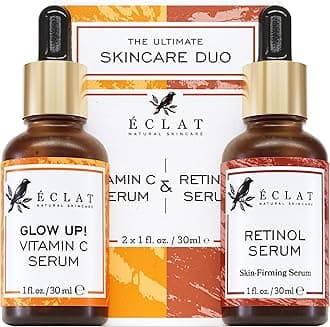 Face Serum Set – Vitamin C & Retinol Serum for Face - Anti Wrinkle, Dark Spots, Hydrating Facial Routine – 2 Pack Anti Aging Skin Care Set