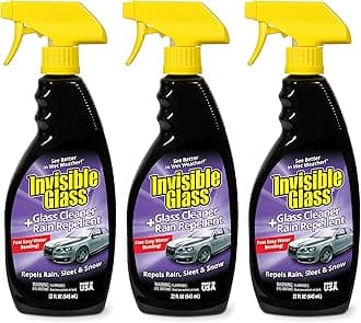 92184-3PK Glass Cleaner + Rain Repellent 2-in-1 Windshield and Window Spray, Cleans Auto Glass, Repels Rain, Sleet, Snow, Improves Wet Weather Visibility – 22 fl oz (Pack of 3)