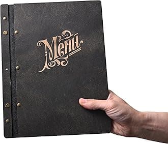 Inko Horeca - Wooden Menu Holder – 11.8 x 9 Inches – Hard Folding Menu Cover for Restaurants, Cafes, and Bars (Wenge)