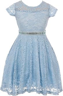 iGirlDressLittle Girls Floral Lace Flower Girls Dresses sizes2-14