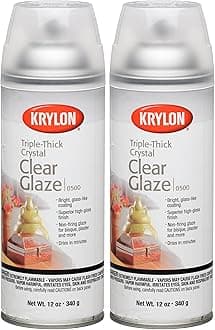 Krylon I00500A07 12-Ounce Triple Thick Clear Glaze Aerosol Spray,High-Gloss (Pack of 2)