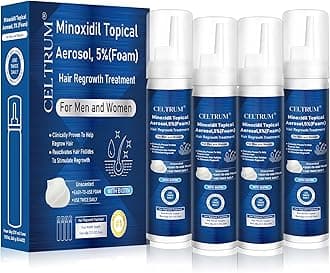 5% Topical Minoxidil Foam, Minoxidil for Men and Women, Infused with Biotin, Hair Growth Treatment, Supports Thicker and Fuller Hair & Beard (Minoxidil Foam, 8.44oz, 4 Month Supply)
