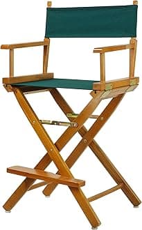 24" Director's Chair Honey Oak Frame-with Hunter Green Canvas, Counter Height