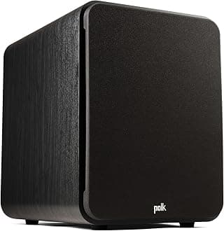Signature Elite ES12 Subwoofer (Black), 12" Long-Throw Woofer with Mineral-Filled Polymer Cone, 300W Class D Amplifier, Front Firing Home Subwoofer, Time-Smart Phase Control