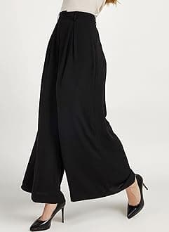 Tronjori Women High Waist Casual Wide Leg Long Palazzo Pants Trousers Regular Size