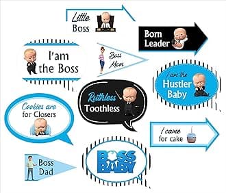 Theme My Party Boss Baby Birthday Decoration Party Supplies for Birthday Boy (Boss Baby - Props Set of 10)