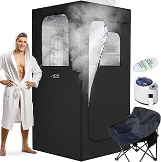 ouluu Large Portable Steam Sauna, 3L Steamer Portable Sauna Box for Home, Per...