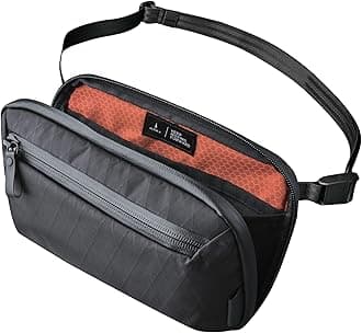 Elements Tech Case Mini - Compact Electronics Organizer, Small Cable Bag for Chargers and Earbuds, Phone Pouch, Travel Accessory Case, Crossbody Sling, Black X-Pac VX42