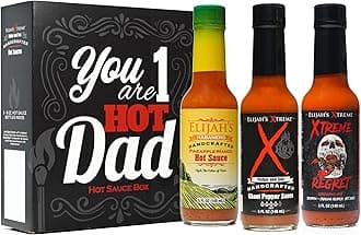 Elijah's Xtreme #1 Dad Hot Sauce Variety Pack - 3 Bottle Father's Day Hot Sauce Gift Sets Includes Pineapple Mango Habanero, Ghost Pepper Sauce, and Carolina Reaper Hot Sauces - Best Gifts for Dad