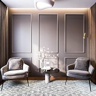 Pre-Cut Wall molding kit Pieces, All Edges precut, Factory Primed Wall molding Pieces to Make 3 top 3 Bottom Frames P-5