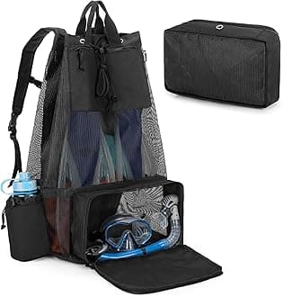 Mesh Scuba Diving Bag, XL Snorkeling Gear Backpack for Mask, Fins and Wetsuit (Empty Bag Only, Patent Design)